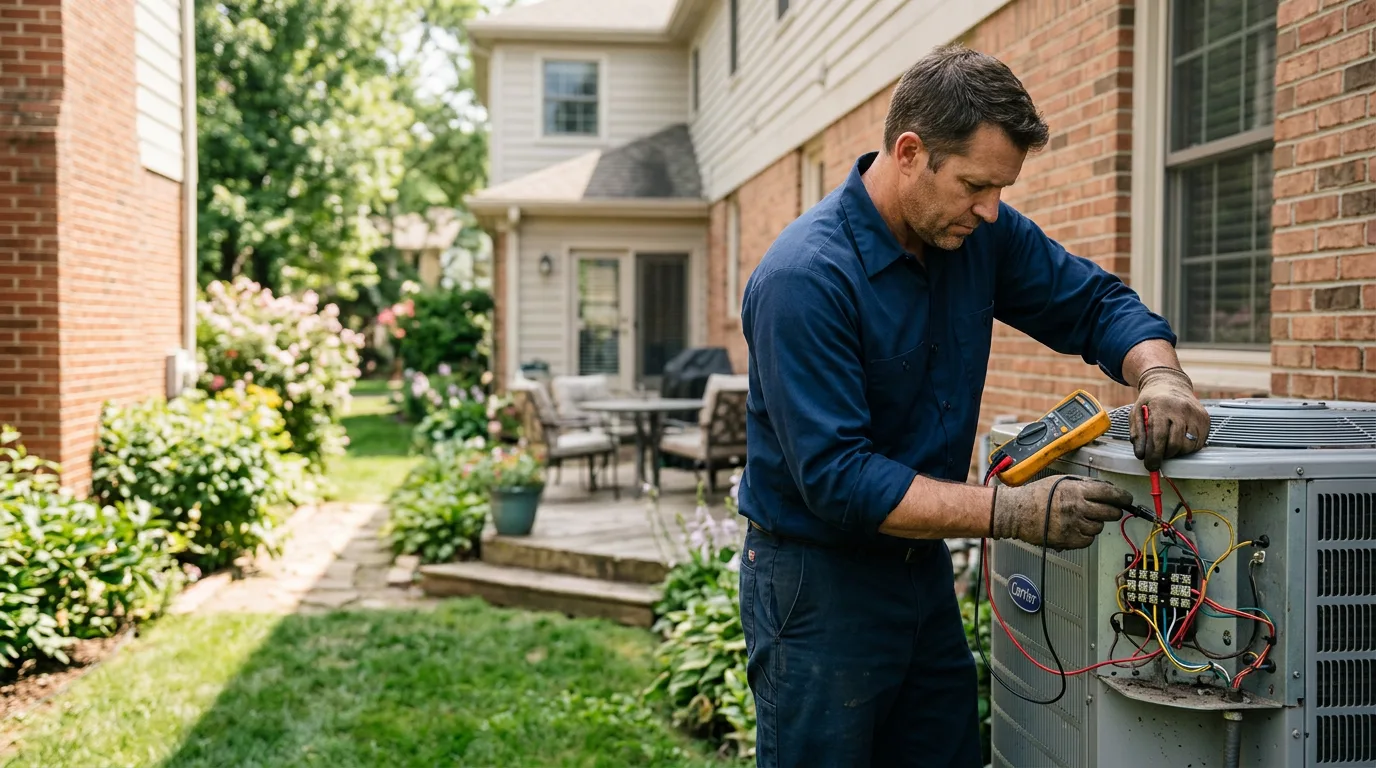 HVAC technician working near Eaton, OH